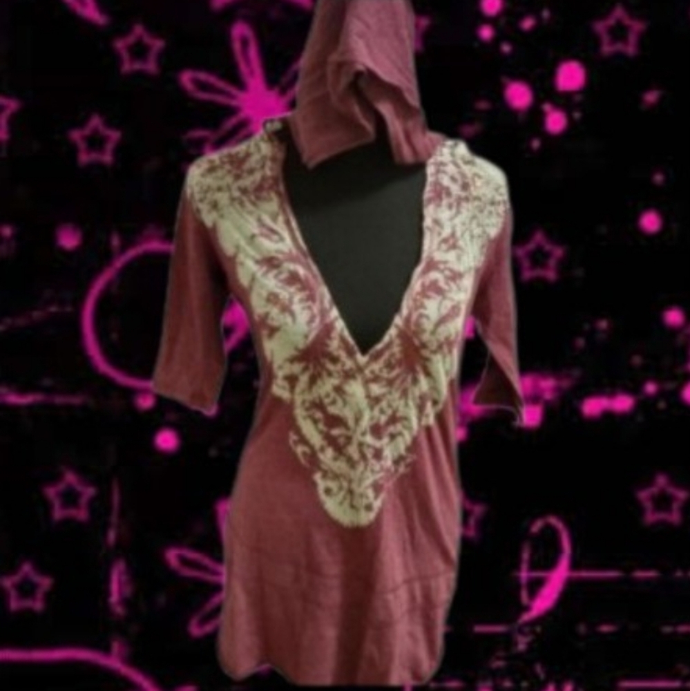 Y2K Mcbling Purple Hooded Top